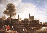 Het Canvas Paintings - A View of Het Sterckshof near Antwerp